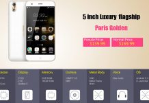 Золотой Телефон Ulefone Paris 4G c Чехлом и Стеклом за 139.99 Телефон Ulefone Paris 4G