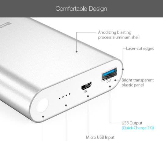 Акция BlitzWolf BW-P1 10400mAh QC2.0 Power Bank за 20,99$