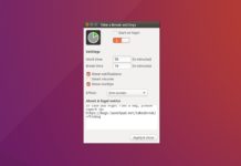 Обзор приложение Take a Break на Linux Приложение Take a Break