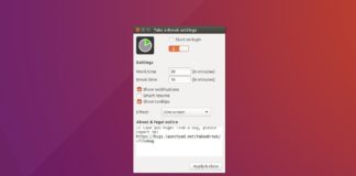 Обзор приложение Take a Break на Linux Приложение Take a Break