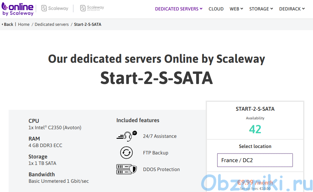 Scaleway Start-2-S-SATA